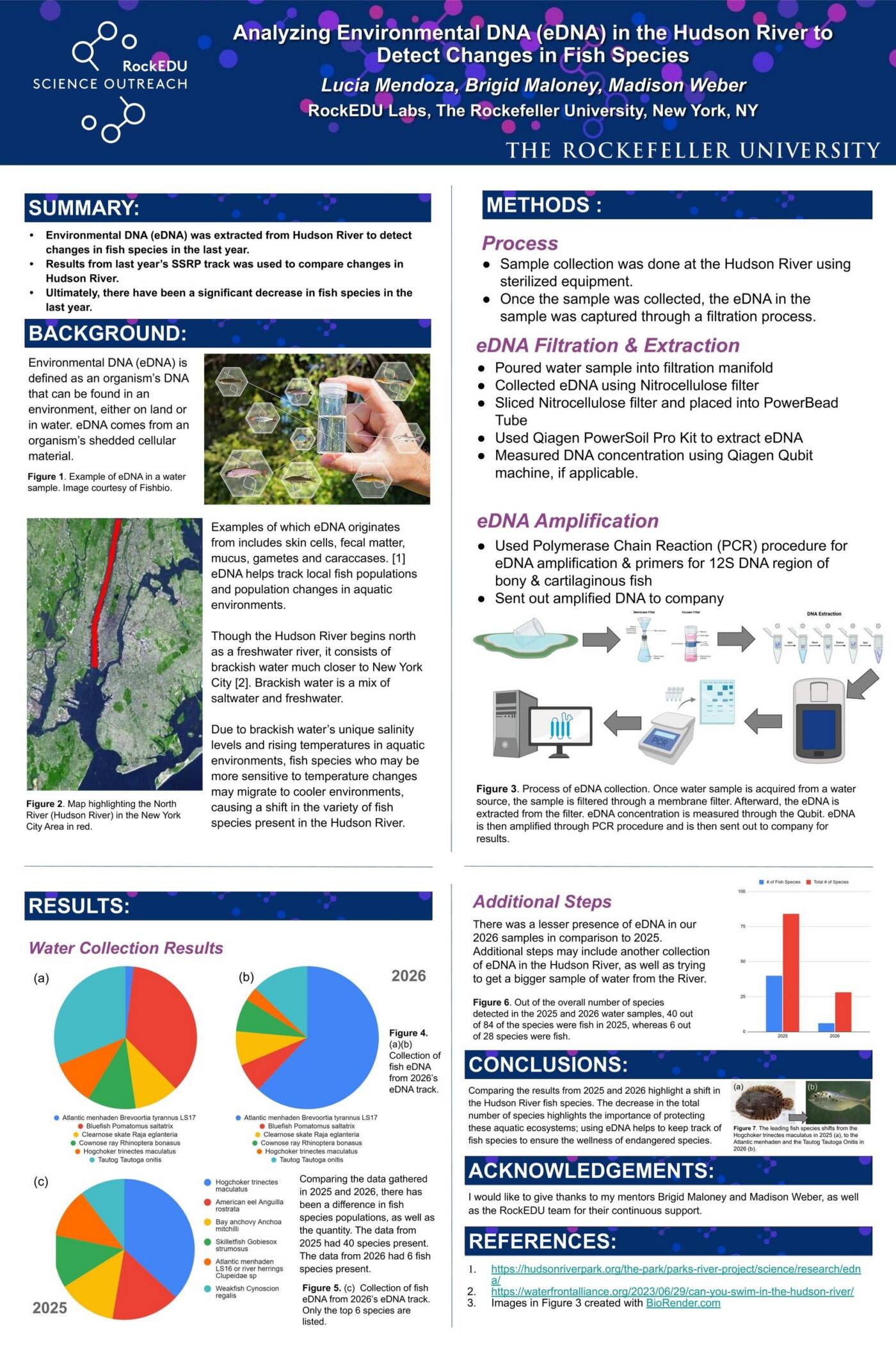 Analyzing Environmental DNA (eDNA) in the Hudson River to Detect Changes in Fish Species